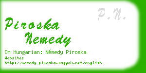 piroska nemedy business card