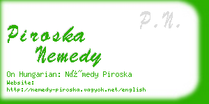 piroska nemedy business card